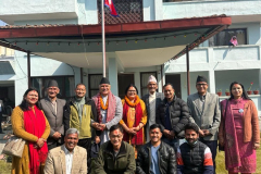 bhanu-bhakta-joshi-bajhangi-samaj-ministers-quater / The Honorable Bhanu Bhakta Joshi - Minister for Federal Affairs and General Administration with Bajhangi Samaj at Minister's Quarter Building