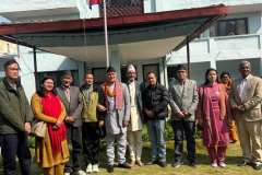 bhanu-bhakta-joshi-bajhangi-samaj-ministers-quater / The Honorable Bhanu Bhakta Joshi - Minister for Federal Affairs and General Administration with Bajhangi Samaj at Minister's Quarter Building